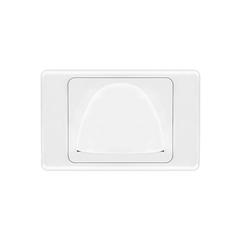 White Reverse Bull-Nose Cable Brush Plate
