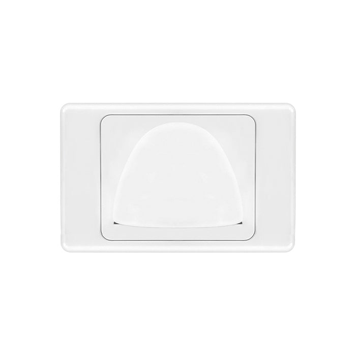 White Reverse Bull-Nose Cable Brush Plate