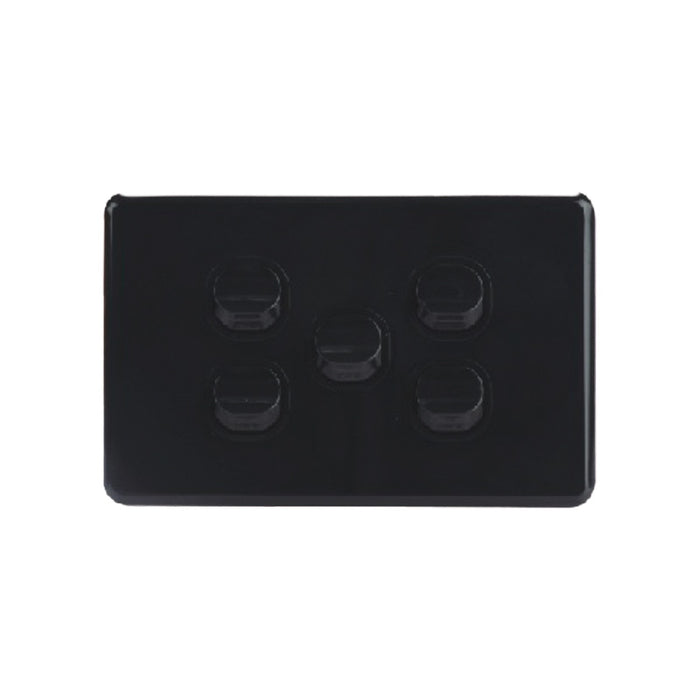 5-Gang Horizontal Light Switch