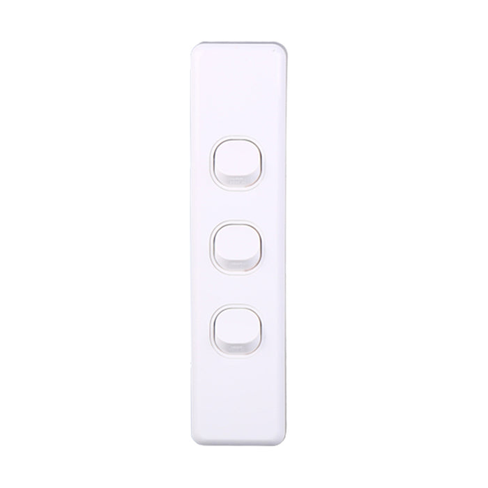 3-Gang Vertical Architrave Light Switch