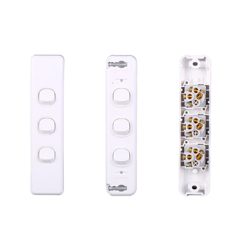 3-Gang Vertical Architrave Light Switch