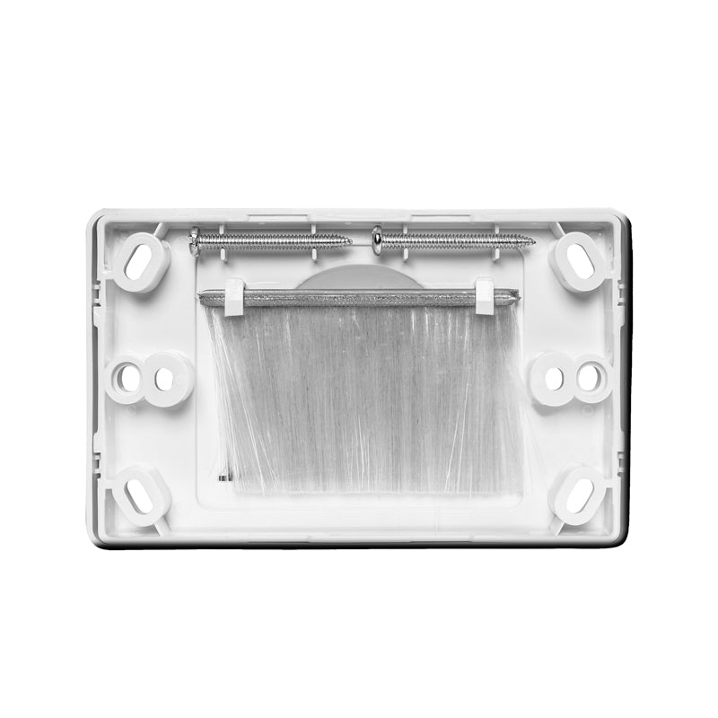 Low-Profile Bull Nose Brush Wall Plate
