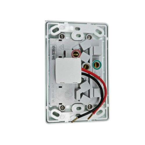 2-Gang Double-Pole Power Outlet + Dual USB Charger