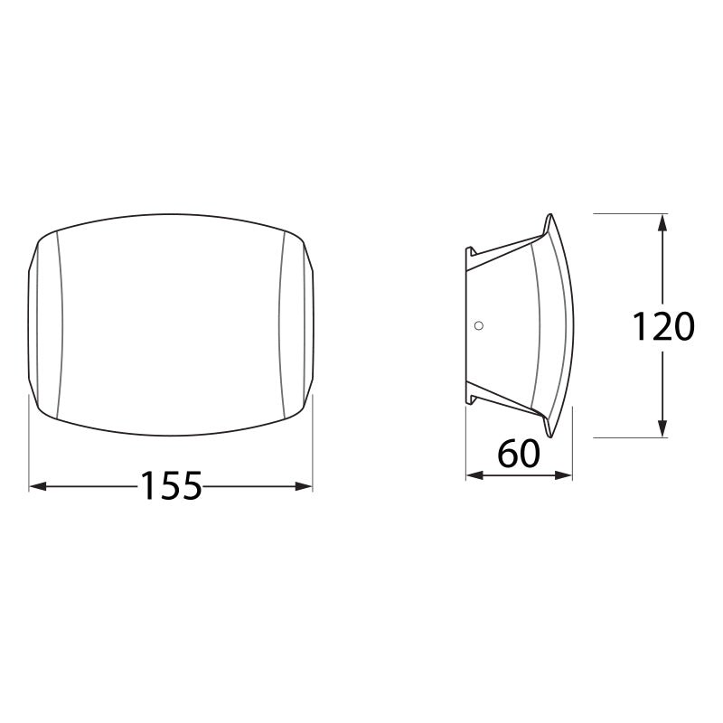 Abram 3W Smart LED Bulkhead Lamp (Black)