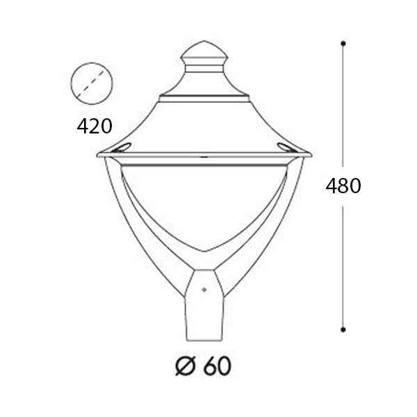 Beppe 50W LED Hanging Lamp (Black)