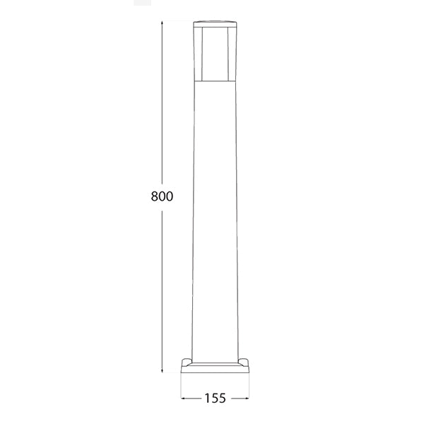 Carlo 6W Round LED Bollard (Grey)