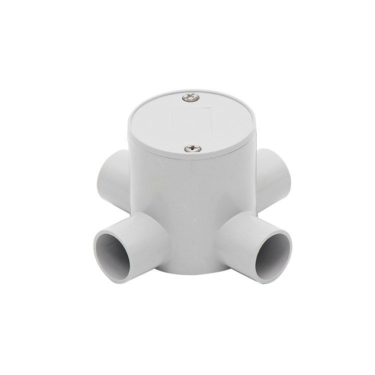 25mm Grey 4-way Deep Junction Box