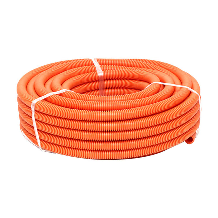 32mm Orange Heavy-Duty Corrugated Conduit - 25m Roll
