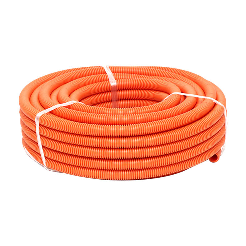 20mm Orange Heavy-Duty Corrugated Conduit - 50m Roll