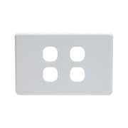 Grid Plate 4 Gang - White