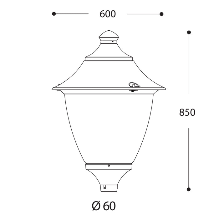 Gino 60W Classic LED Lamp (Black)