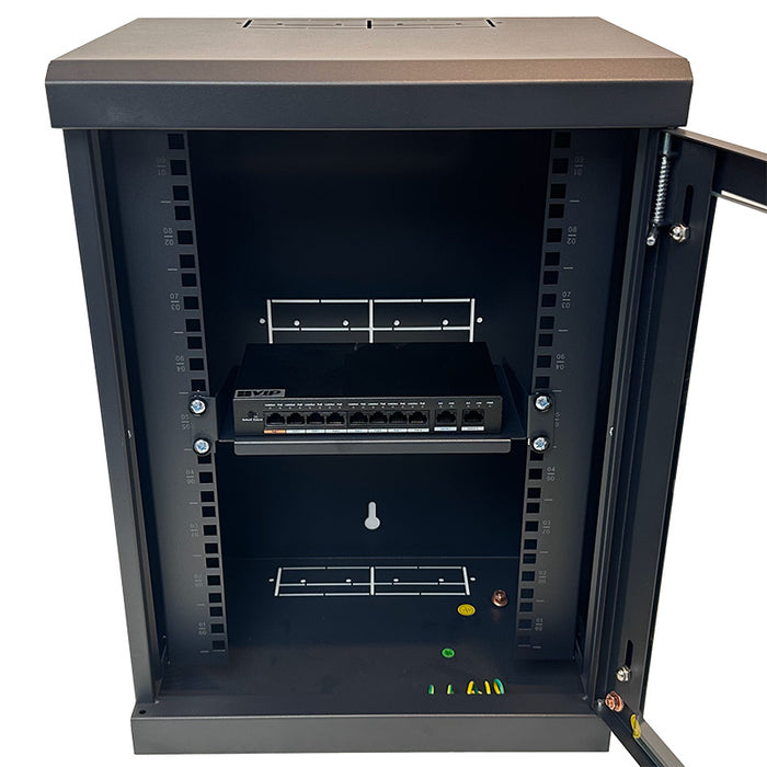 10'' 9RU 250mm Pre-assembled Wall-Mount Data Cabinet