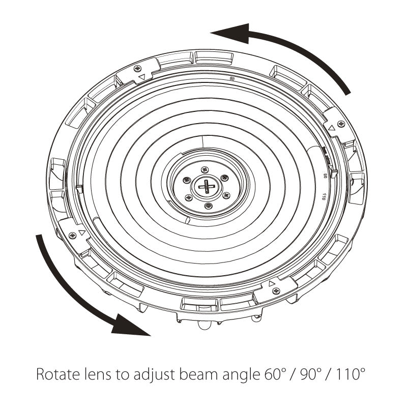 Multi-Adjustable 150W LED High Bay Light