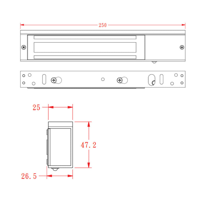 Surface-Mount Magnetic Lock with Sensors & Timer