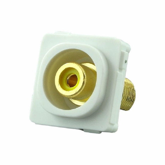 RCA Mechanism Recessed Yellow ID - White