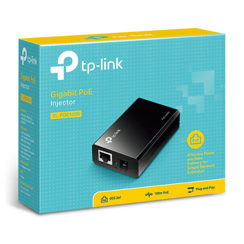 TP-Link TL-POE150S PoE Injector Adapter, IEEE 802.3af compliant, Data and power carried over the same cable up to 100 meters, plastic case, pocket size