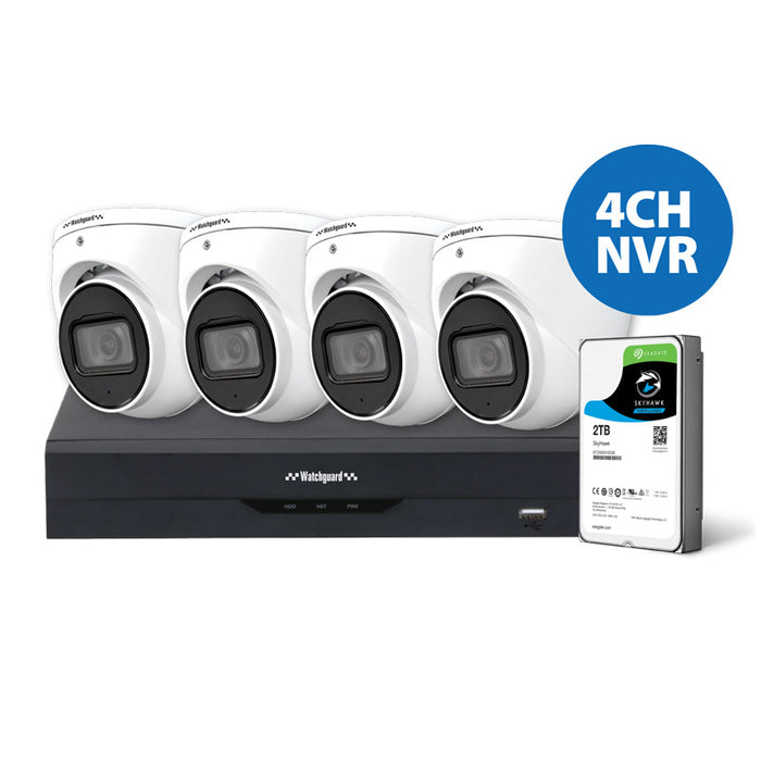 LA Series 4 Channel 6.0MP AI Surveillance Kit (4CH, 2TB, 4 Cams)