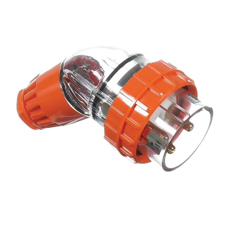 3-Pin Round Angled Industrial Plug