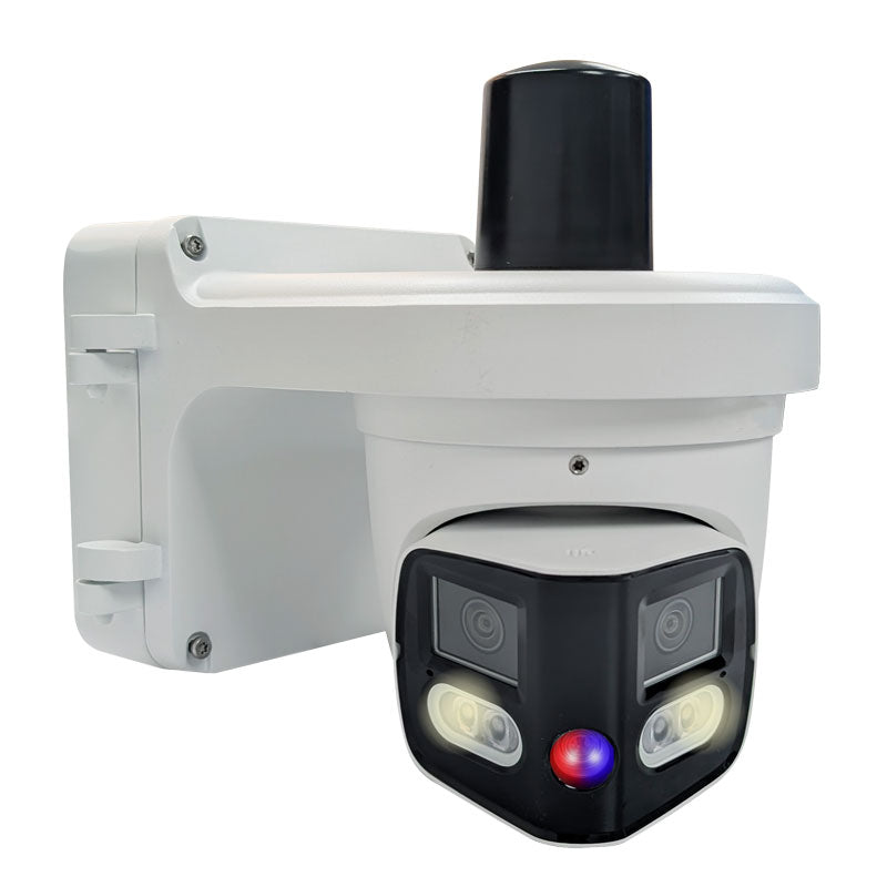 12VDC 4G 180° 4K Active Deterrence Remote Site Surveillance IP Camera ...