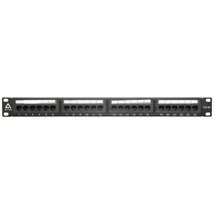1U 24-Port CAT5e Patch Panel