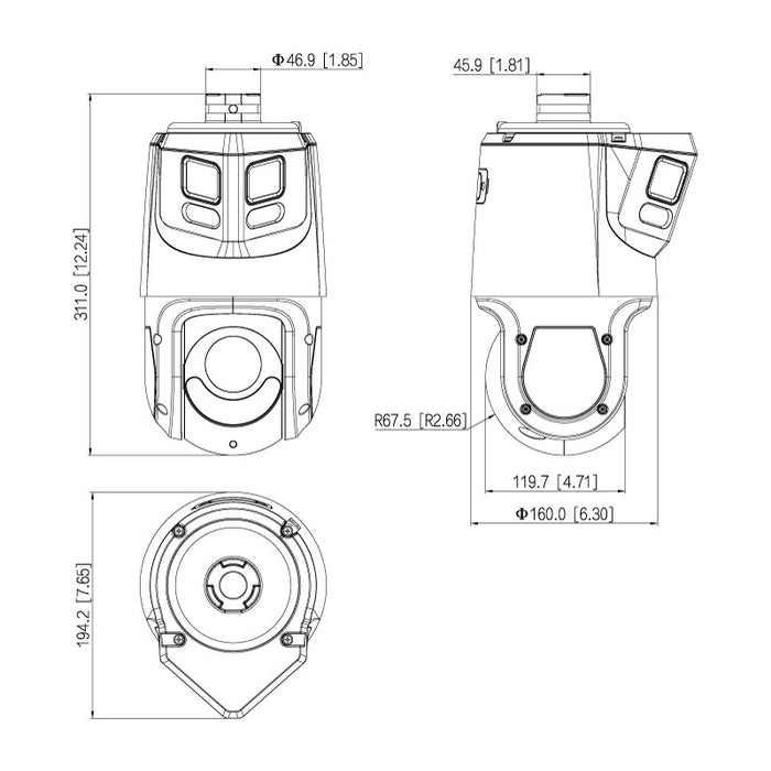 VIP Vision Professional AI Multi Vision Camera (PTZ + 180° Turret)