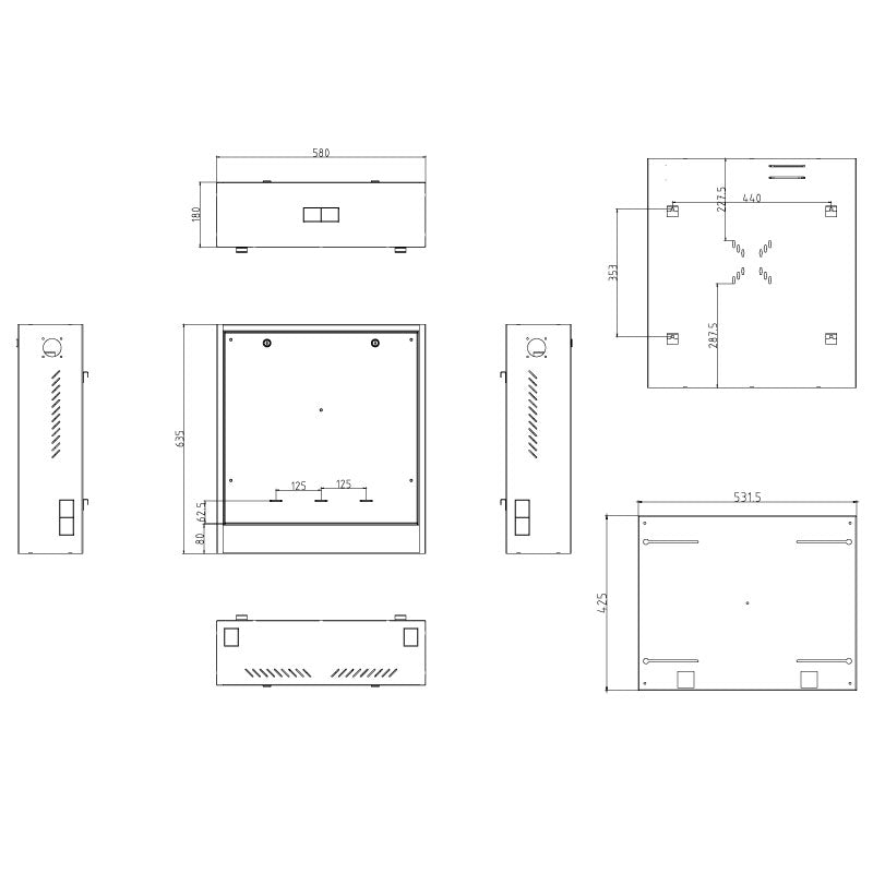 Vertical Wall Mount Security Cabinet