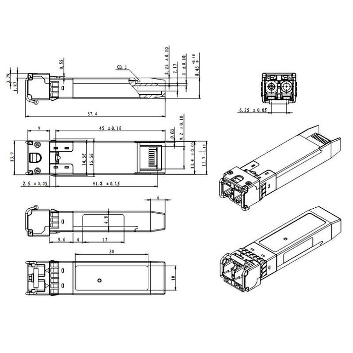 1.25 Gbps Multi-Mode Fiber SFP Transceiver