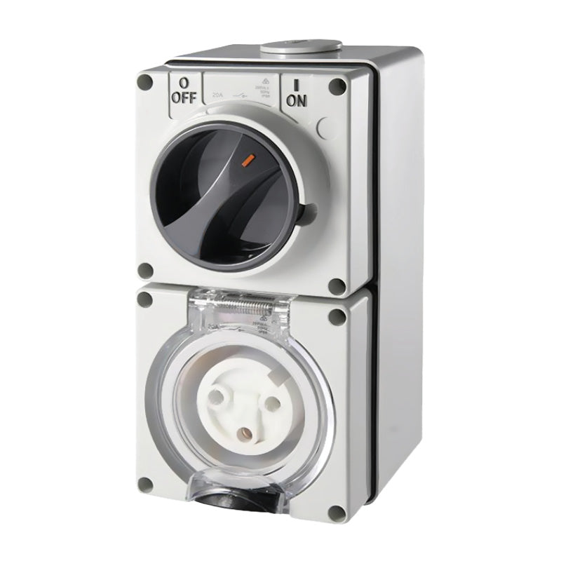 3-Pin Round Industrial Switch & Socket