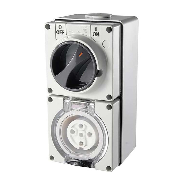 5-Pin Round Industrial Switch & Socket Combo