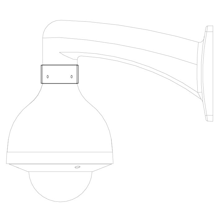 Ceiling wall mount adapter VSBKTA110 product diagram for PTZ cameras