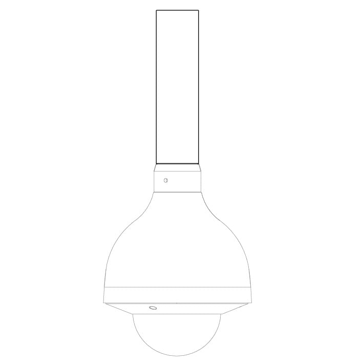 Rhino VSBKTA112 220mm ceiling mount bracket extender application for security cameras