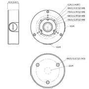Rhino VSBKTA130E adapter junction box diagram for surveillance cameras product close-up