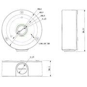 Rhino VSBKTA134 aluminium adapter junction box diagram for surveillance cameras on Bluee.au