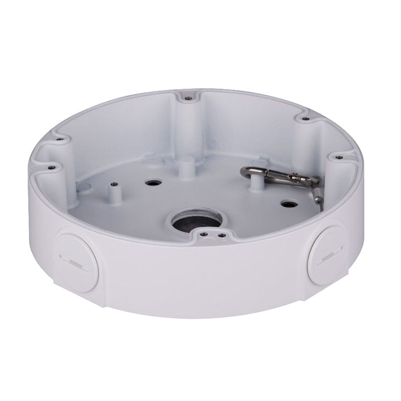 Rhino VSBKTA138-2 adapter junction box for surveillance cameras, white, top view