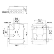 Rhino VSBKTA140 adapter junction box product diagram small