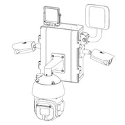 Rhino VSBKTA143 adapter junction box diagram for bullet and PTZ cameras