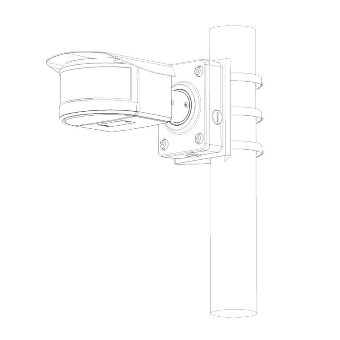 Triple Clamp Pole Mount Camera Bracket (Silver)