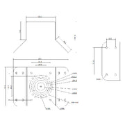 Rhino VSBKTA151 corner wall mount camera bracket product diagram