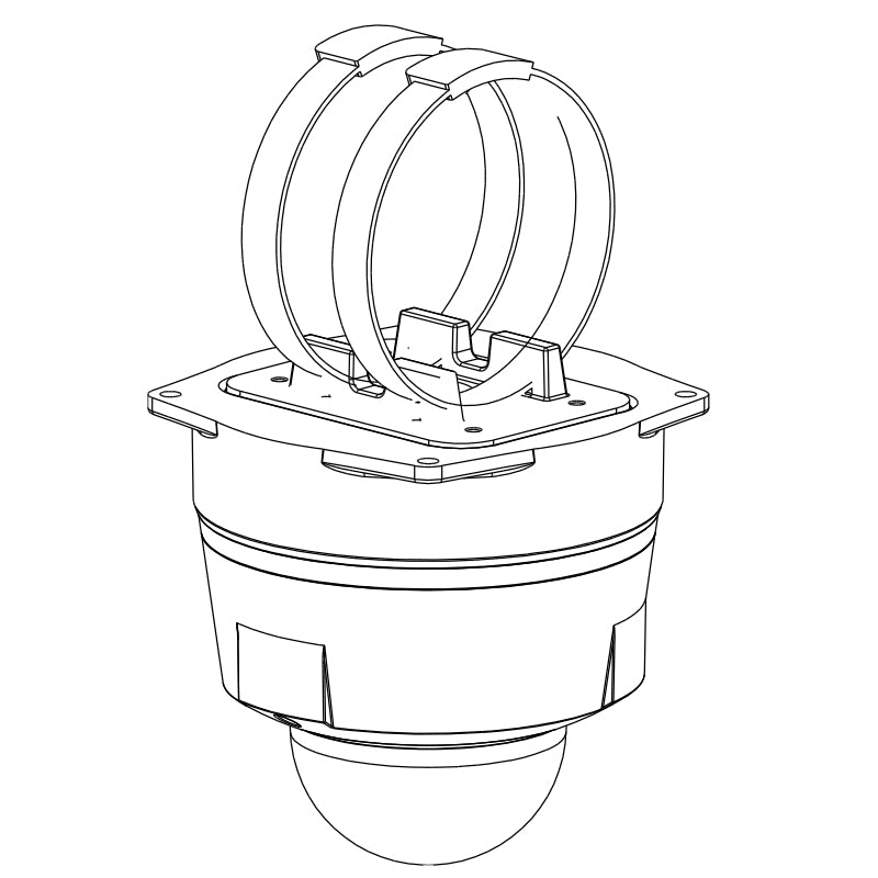 Dual clamp pole mount camera bracket diagram thumbnail
