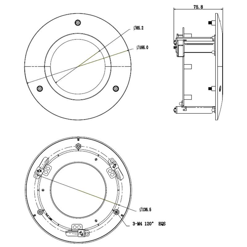 Rhino recessed ceiling mount bracket VSBKTB200C small thumbnail image