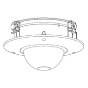 Rhino VSBKTB201C recessed ceiling mount bracket diagram for security cameras