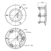 Rhino VSBKTB201C recessed ceiling mount bracket for security cameras, small size