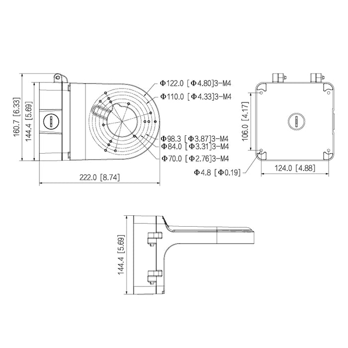 Right Angle Wall Mount Camera Bracket