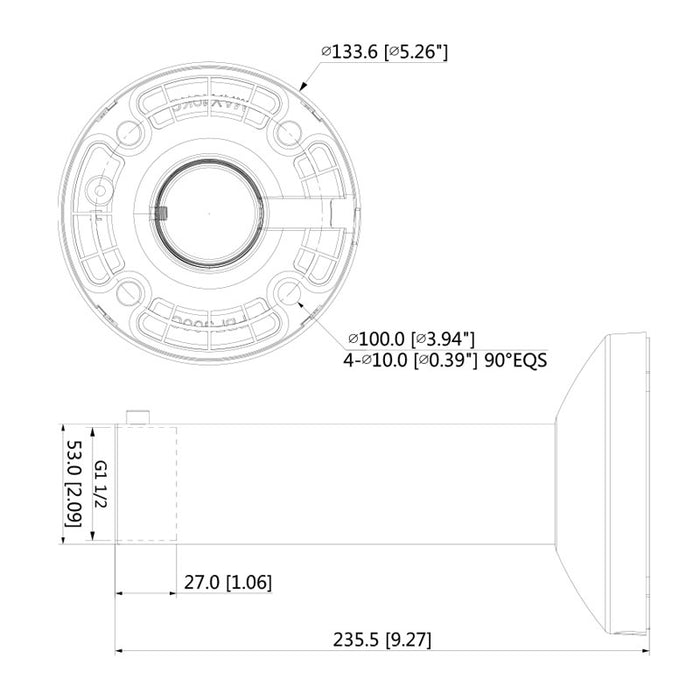 Ceiling Mount Camera Bracket (Silver)