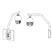 Rhino VSBKTB303S parapet mount PTZ camera bracket diagram