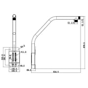Rhino VSBKTB303S parapet mount PTZ camera bracket product diagram