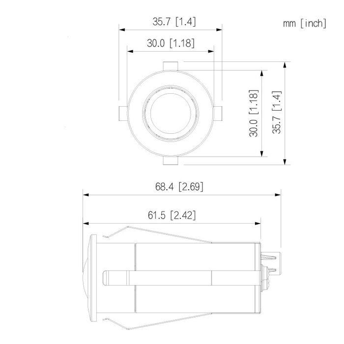 Mobile Series 1080p Fixed HDCVI Flush-Mount Bumper Camera
