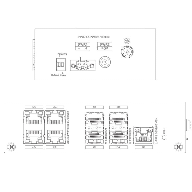 9-Port Gigabit Unmanaged Switch with PoE & Fiber Uplinks