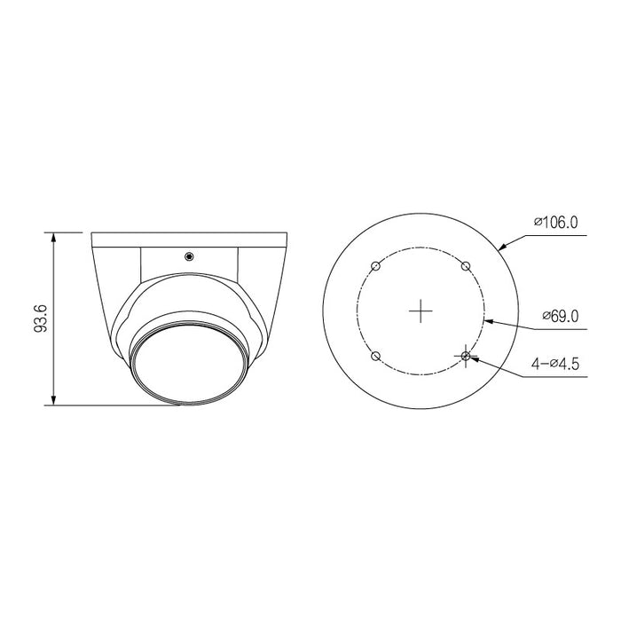 LA-Series 6.0MP Fixed AI Turret Camera