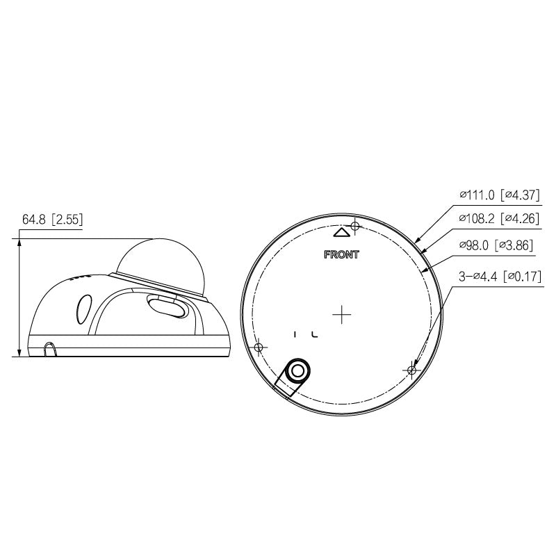 Professional AI Series 4.0MP Fixed Wedge Dome Camera